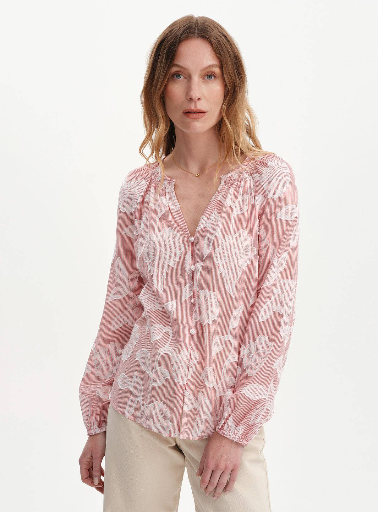 FINERY Ivie Floral Stripe Raglan Sleeve Blouse 20 - Image 2